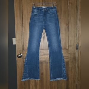 KanCan Women's Blue Flared Jeans